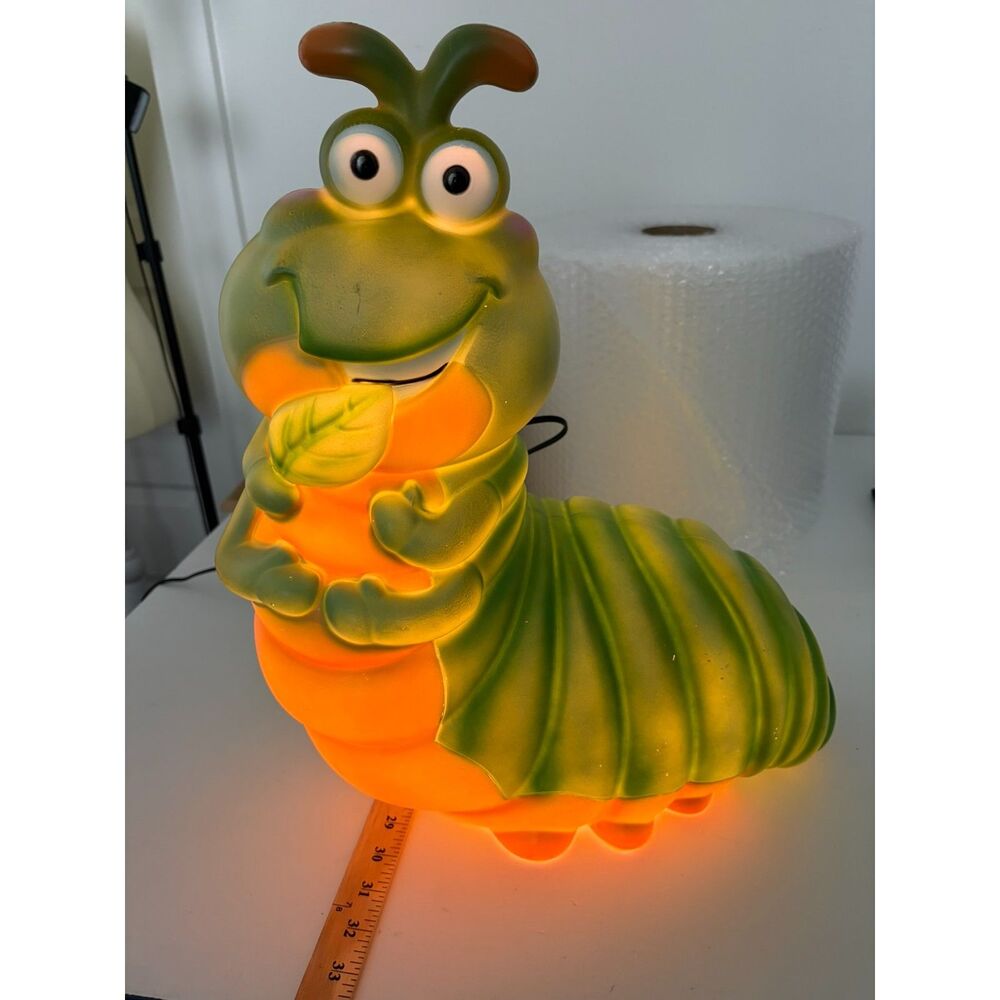 cracker barrel lighted caterpillar blow mold decorative figure